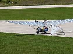 Detalle de avión microligero