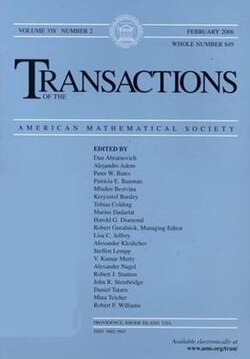 Imagen ilustrativa de Transactions of the American Mathematical Society: Revista Científica de Matemáticas