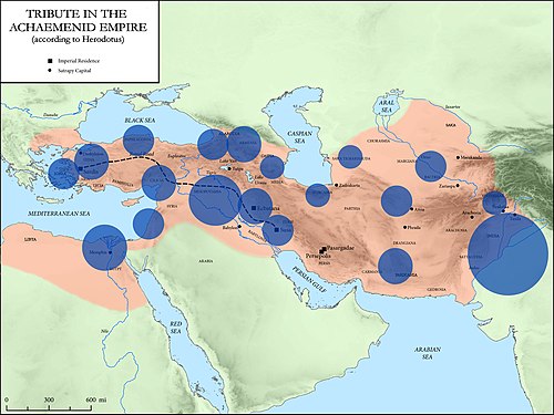 Imagen ilustrativa de Distritos Tributarios del Imperio Aqueménida
