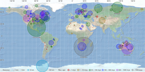 Imagen ilustrativa de Base de Datos de Impactos Terrestres: Registro de Cráteres