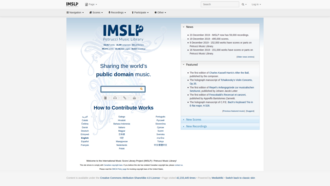 Imagen ilustrativa de IMSLP: La Biblioteca Digital de Partituras Públicas