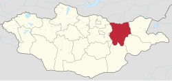 Mapa de Khentii