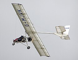 Aeronave ultraligera en vuelo